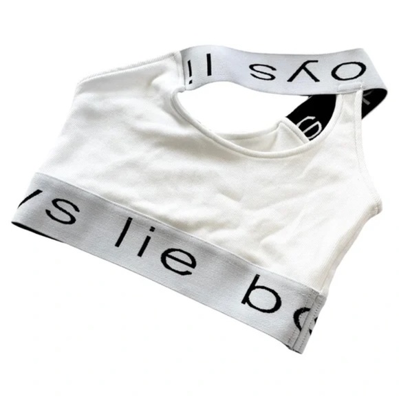 Boys Lie One Shoulder Bralette in White - Size S/M - Picture 6 of 8